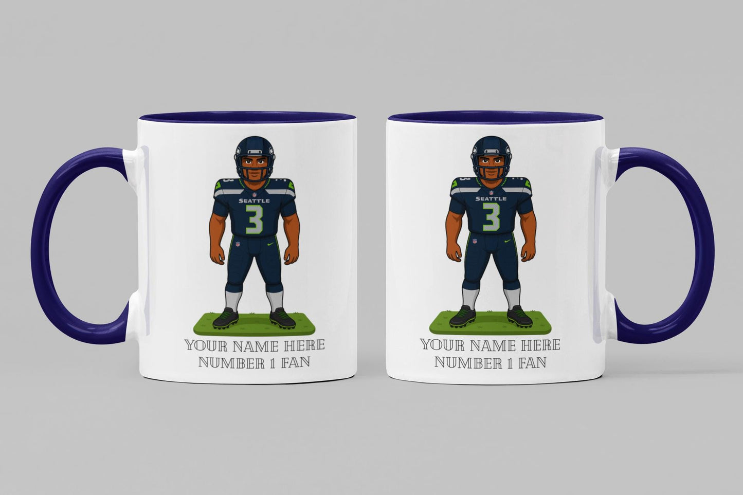 Personalized Seattle Seahawks Inspired Mug: Custom Name NFL Gift