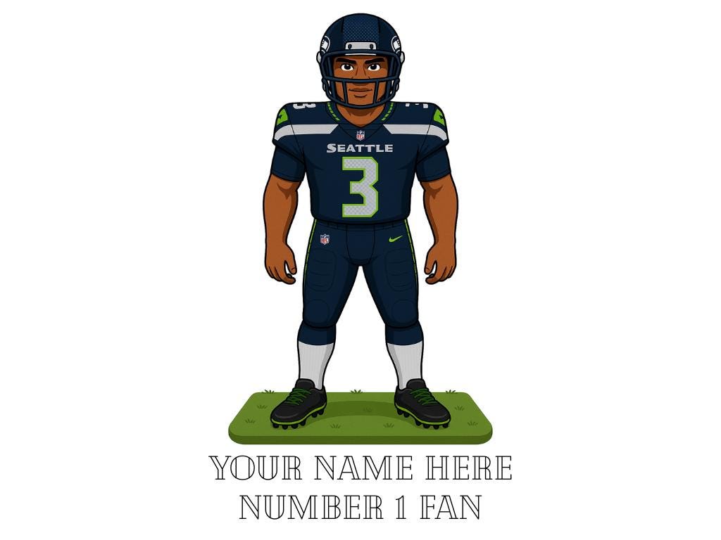 Personalized Seattle Seahawks Inspired Mug: Custom Name NFL Gift