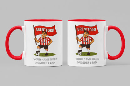 Personalised Brentford Football Mug: Custom Ceramic Gift