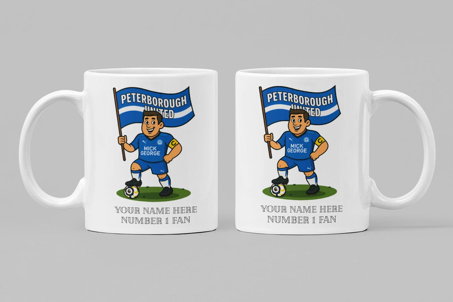Personalised Peterborough Ceramic Mug - Football Fan Gift