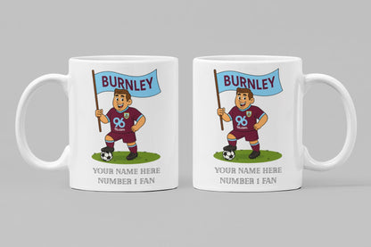 Personalised Burnley Ceramic Mug: Custom Football Gift