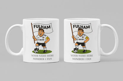 Personalised Fulham Inspired Football Mug: Custom Ceramic Gift