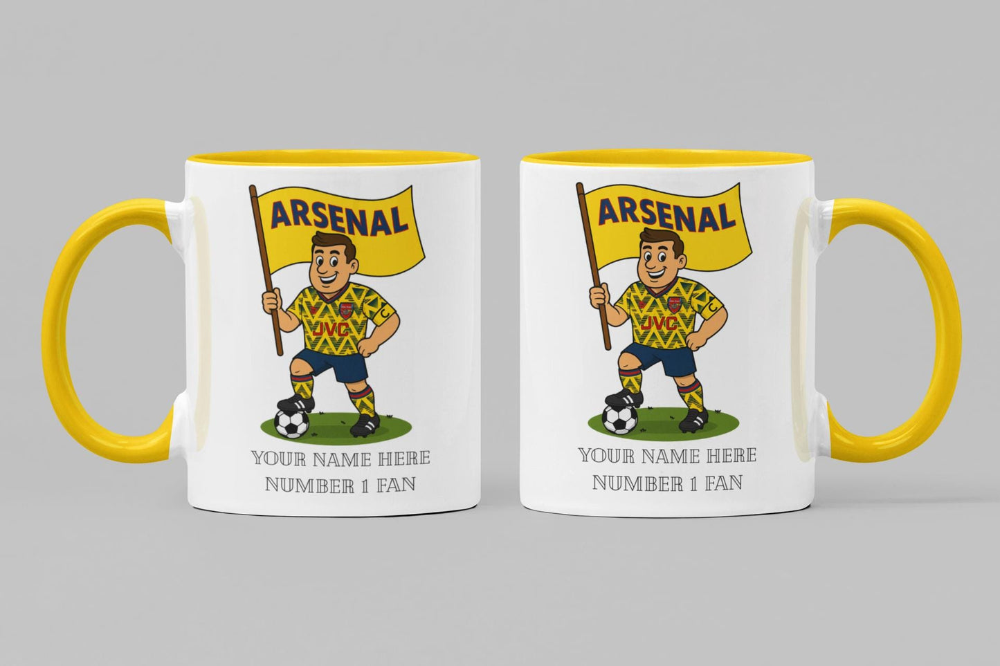 Personalised Arsenal FC Ceramic Mug: Custom Football Gift