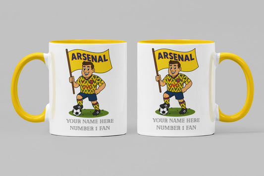 Personalised Arsenal FC Ceramic Mug: Custom Football Gift