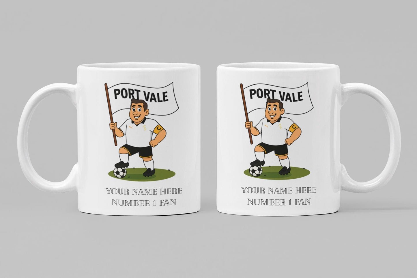 Personalised Port Vale Football Mug: Custom Ceramic Gift