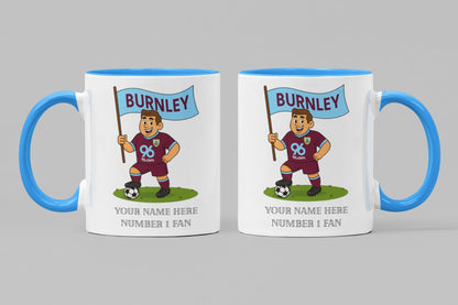 Personalised Burnley Ceramic Mug: Custom Football Gift