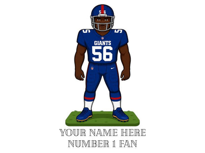 Personalized New York Giants Inspired Mug: Custom Name 11oz Ceramic Cup