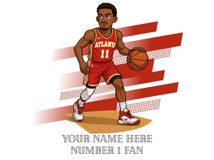 Personalised Atlanta Hawks inspired Mug: Custom Name NBA Gift