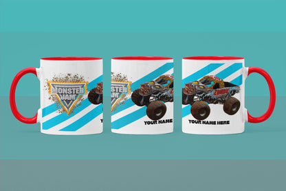 Personalised Zombie Monster Truck Mug – 11oz Cup in 3 Colours