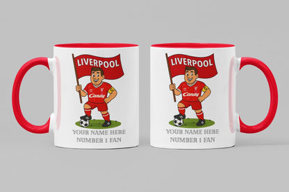 Personalised Liverpool Football Mug: Custom Ceramic Gift