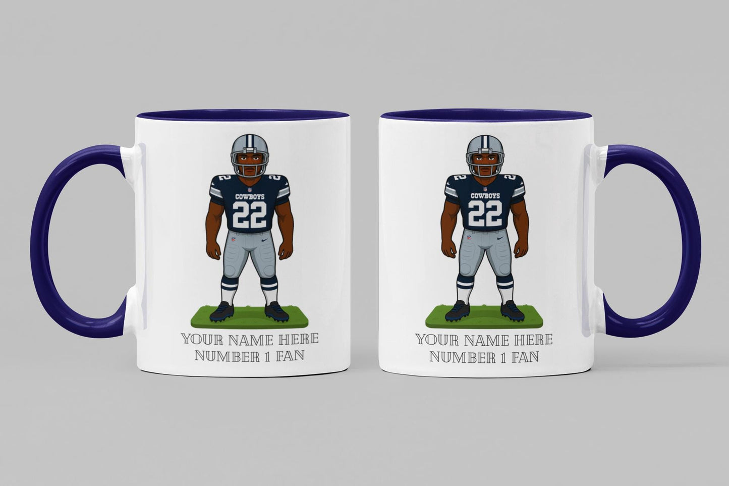 Personalised Dallas Cowboys inspired Mug: Custom Name NFL Gift