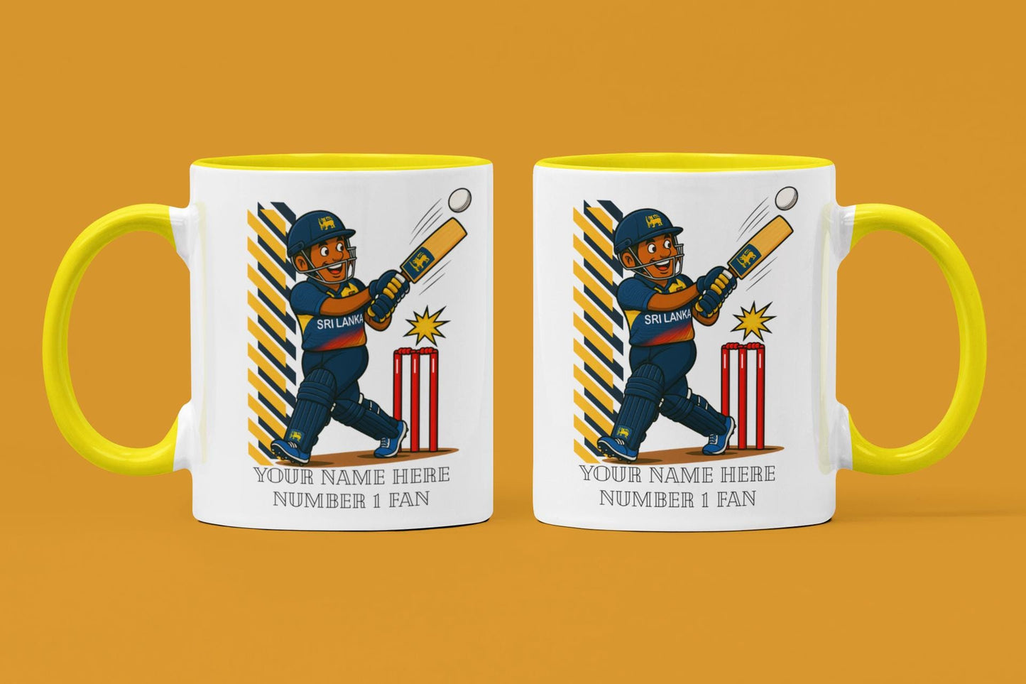 Personalized Sri Lanka Cricket Mug, Custom Fan Gift
