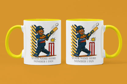 Personalized Sri Lanka Cricket Mug, Custom Fan Gift