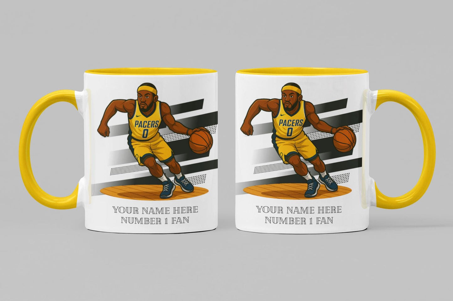 Personalised Indiana Pacers inspired Mug: Custom Name NBA Gift