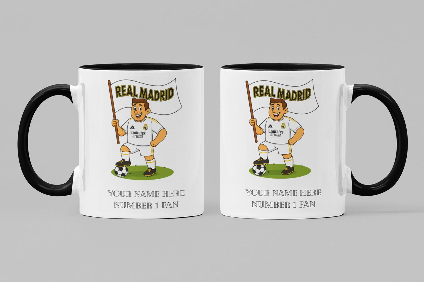 Personalised Madrid FC Football Mug: Custom Ceramic Gift