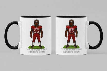 Personalized Tampa Bay Buccaneers Inspired Inspired Mug: Custom Name NFL Gift