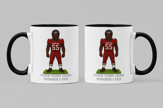 Personalized Tampa Bay Buccaneers Inspired Inspired Mug: Custom Name NFL Gift