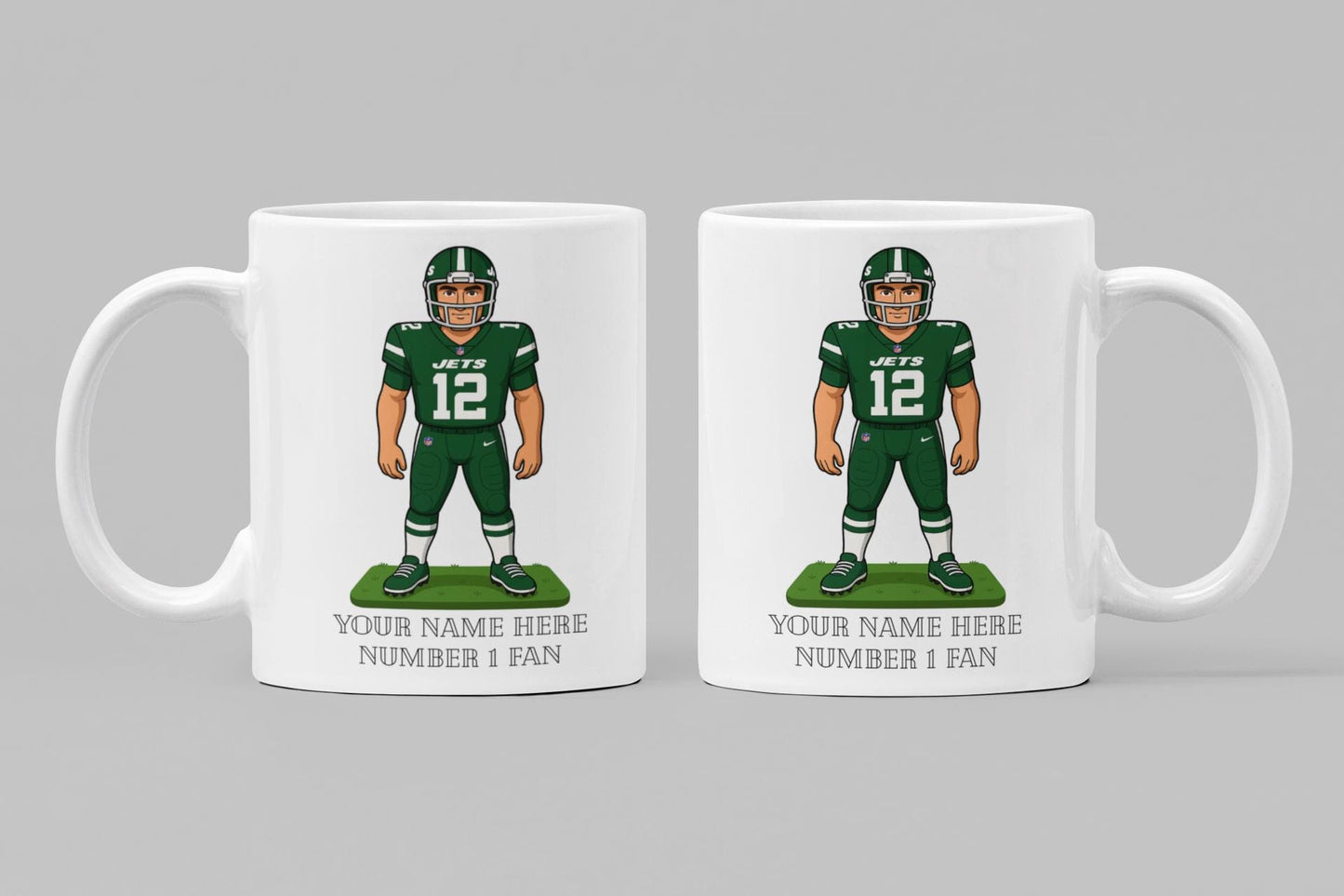 Personalized New York Jets Inspired Mug: Custom Name NFL Gift