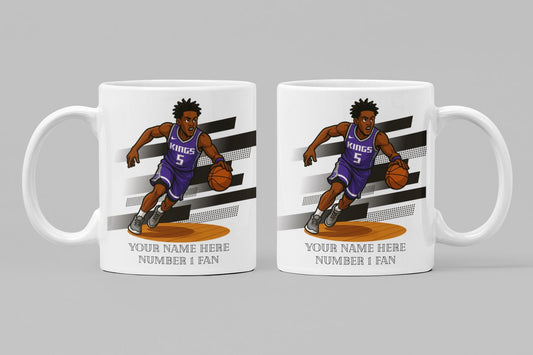 Personalised Sacramento Kings inspired Mug: Custom Name NBA Gift