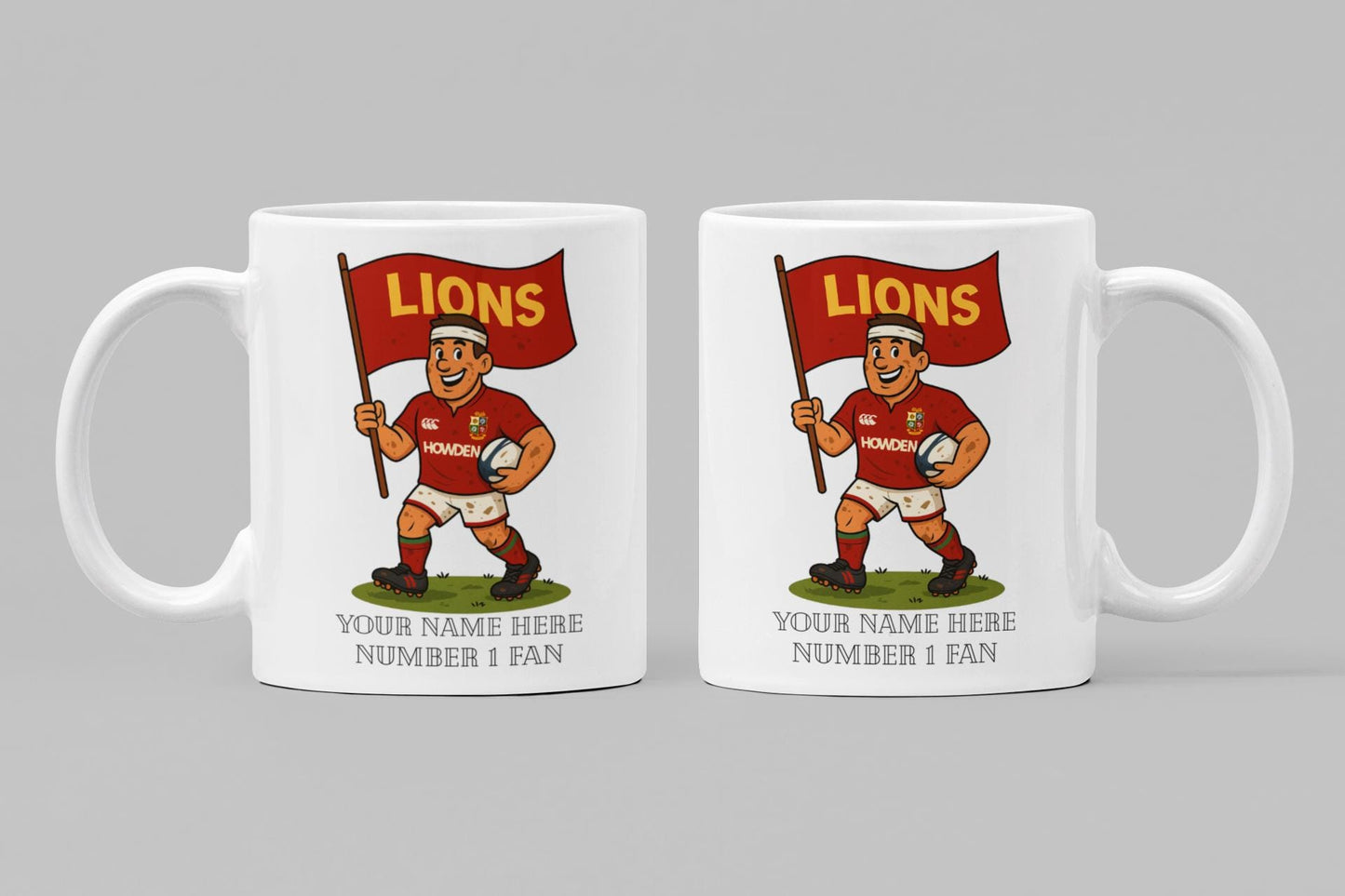 British And Irish Inspired Rugby Mug: Custom Name 11oz Rugby