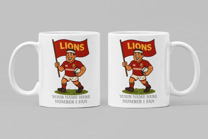 British And Irish Inspired Rugby Mug: Custom Name 11oz Rugby