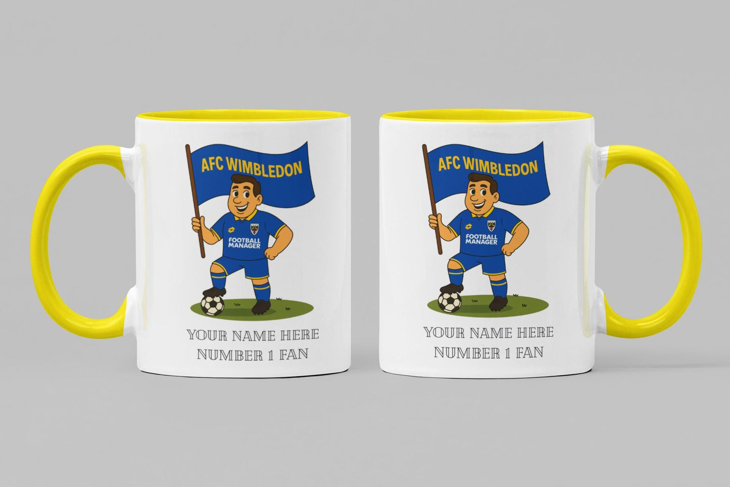 Personalised Wimbledon Football Mug: Custom Ceramic Gift