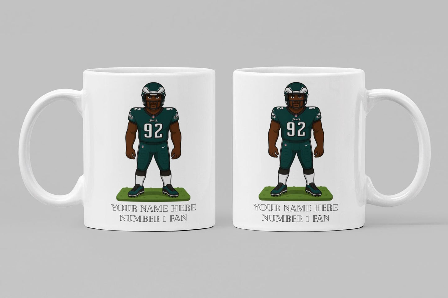 Personalized Philadelphia Eagles Inspired Mug: Custom Name Ceramic Cup