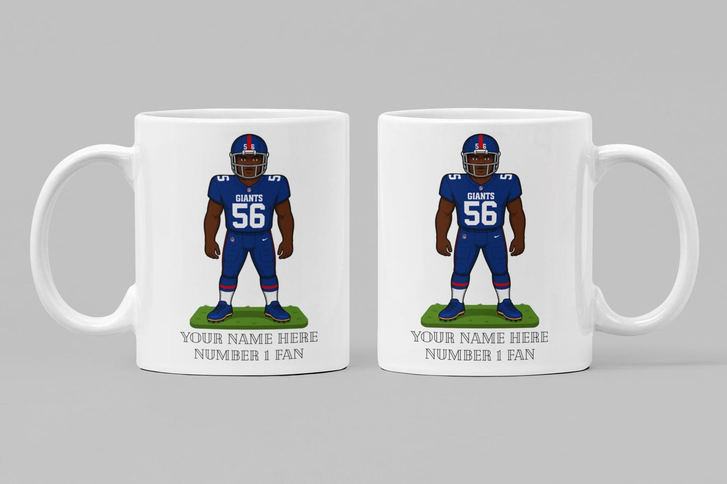 Personalized New York Giants Inspired Mug: Custom Name 11oz Ceramic Cup