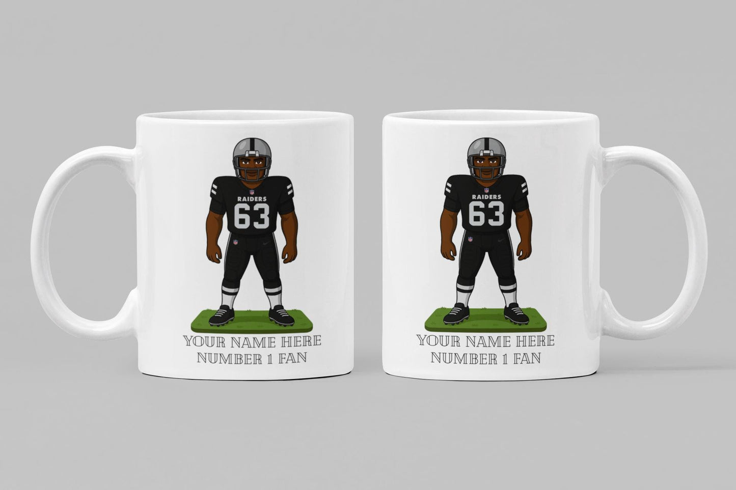 Personalised Las Vegas Raiders inspired Mug: Custom Name NFL Gift