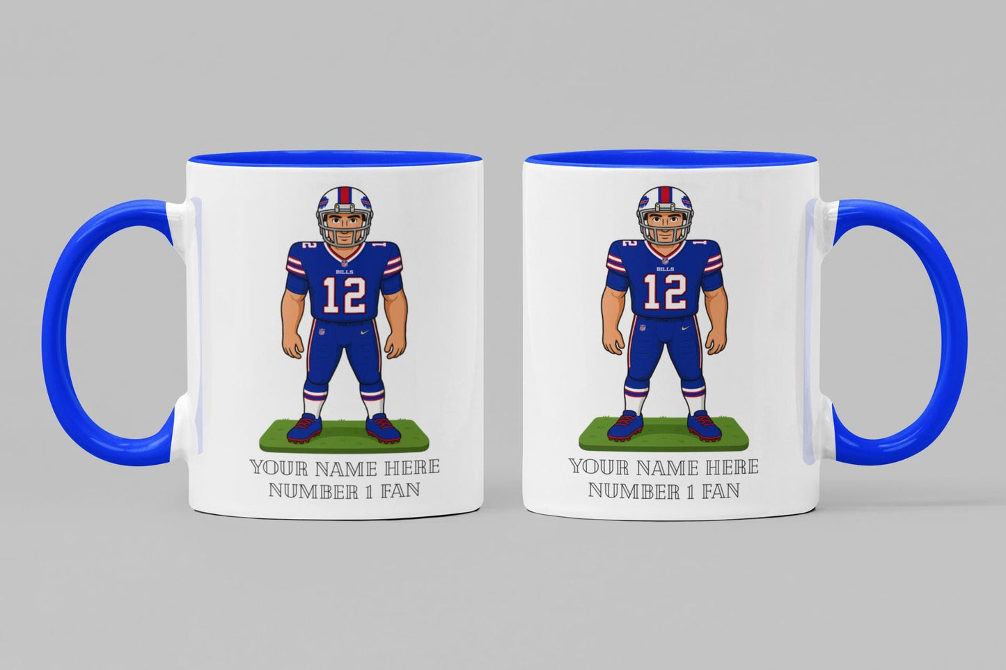 Personalised Buffalo Bills inspired Mug: Custom Name NFL Gift