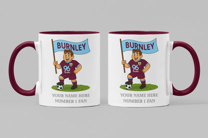 Personalised Burnley Ceramic Mug: Custom Football Gift