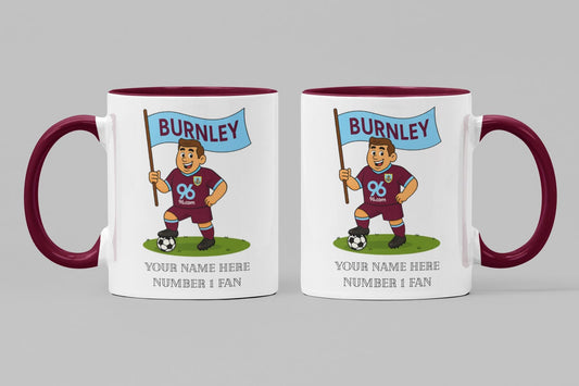 Personalised Burnley Ceramic Mug: Custom Football Gift