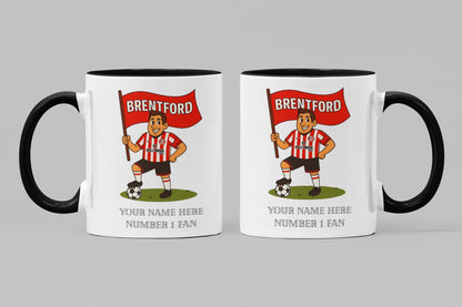 Personalised Brentford Football Mug: Custom Ceramic Gift