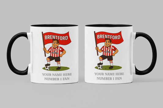 Personalised Brentford Football Mug: Custom Ceramic Gift