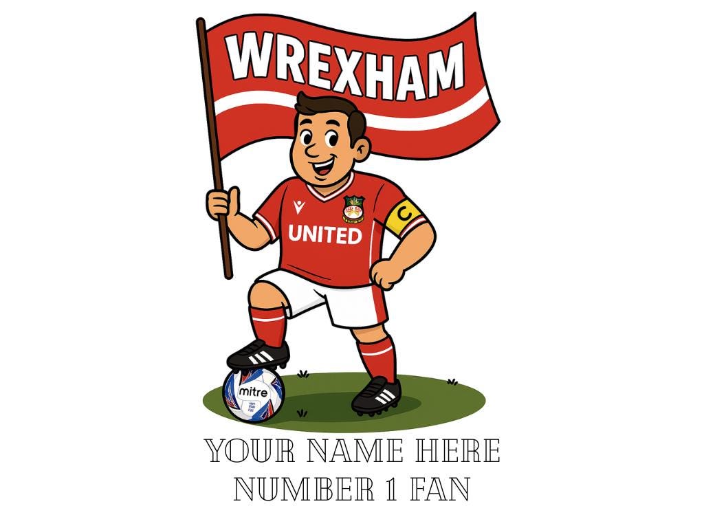 Personalised Wrexham Football Mug: Custom Ceramic Gift