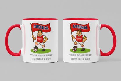 Personalised Arsenal FC Ceramic Mug: Custom Football Gift