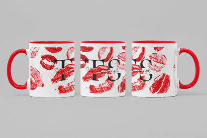 Taylor Swift Inspired Lip Print 11oz Mug – Available in White, Red, or Pink