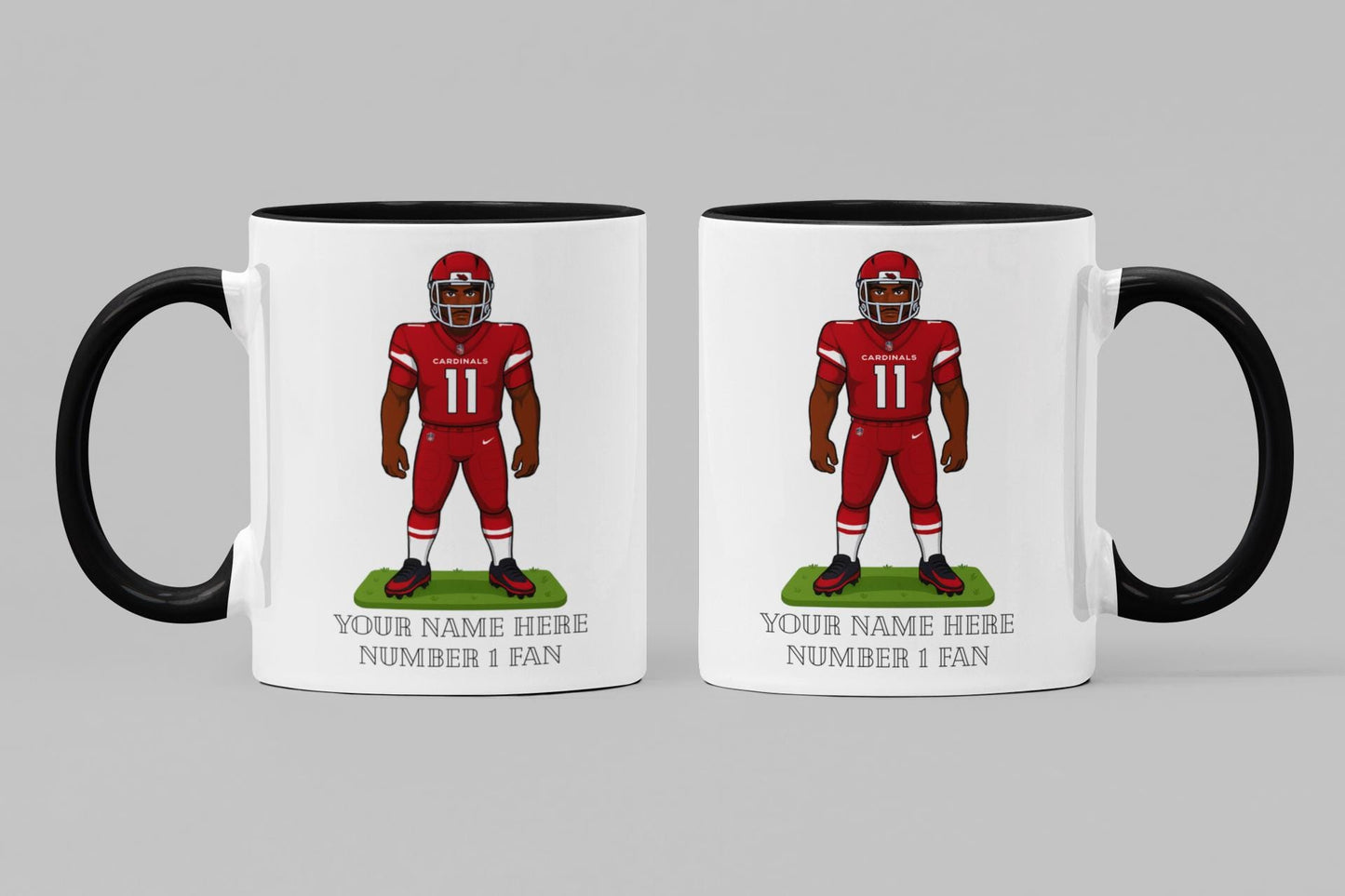 Personalized Arizona Cardinals Inspired Mug: Custom Name NFL Gift