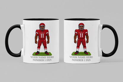 Personalized Arizona Cardinals Inspired Mug: Custom Name NFL Gift