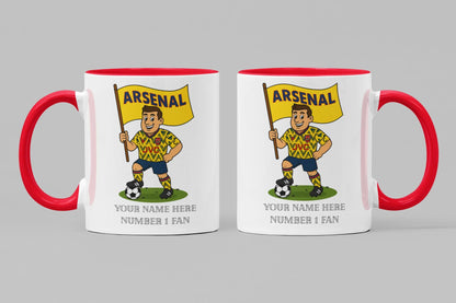 Personalised Arsenal FC Ceramic Mug: Custom Football Gift