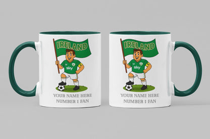 Personalised Republic of Ireland Football Mug: Custom Ceramic Gift