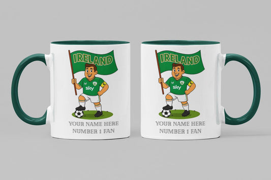 Personalised Republic of Ireland Football Mug: Custom Ceramic Gift