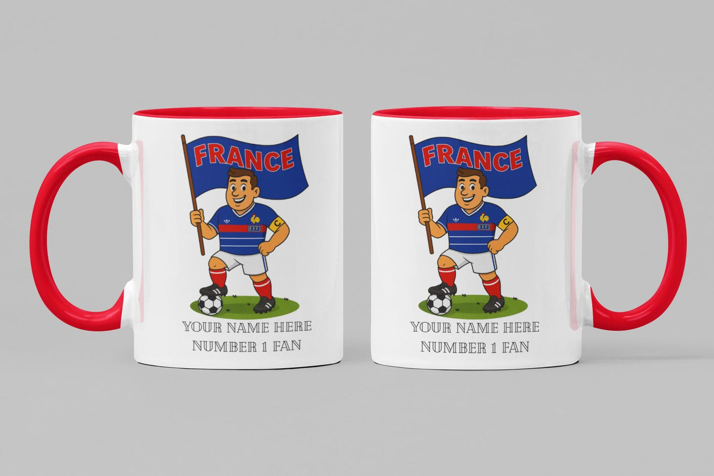 Personalised France Ceramic Mug: Custom Football Gift