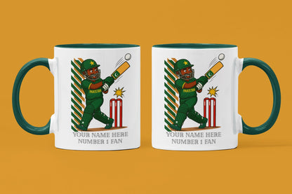 Personalized Pakistan Cricket T20 Ceramic Mug, Cricket Fan Gift