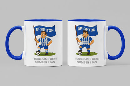 Personalised Brighton Ceramic Mug: Custom Football Gift
