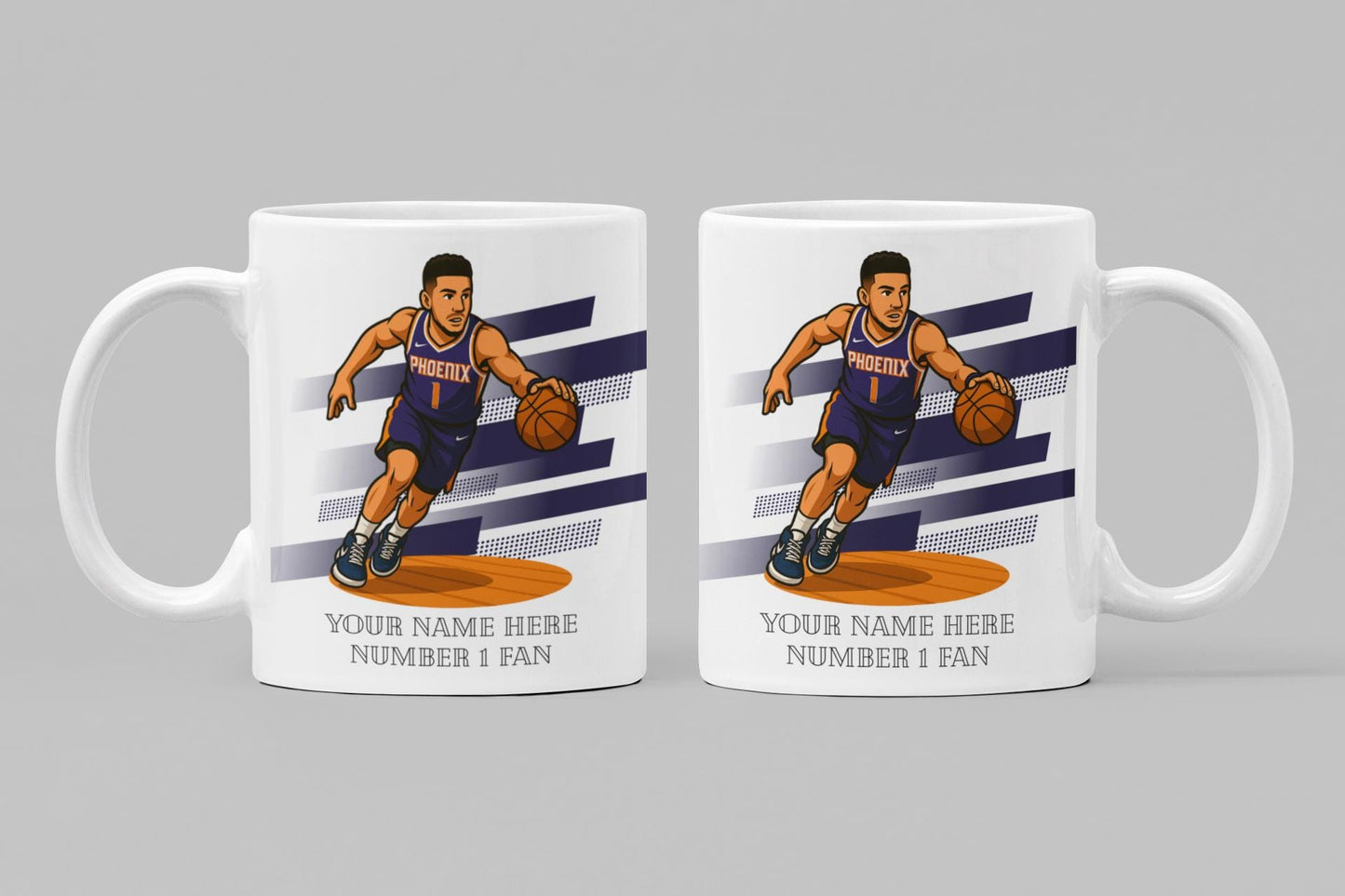 Personalised Phoenix Suns inspired Mug: Custom Name NBA Gift