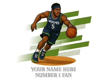 Personalised Minnesota Timberwolves inspired Mug: Custom Name NBA Gift