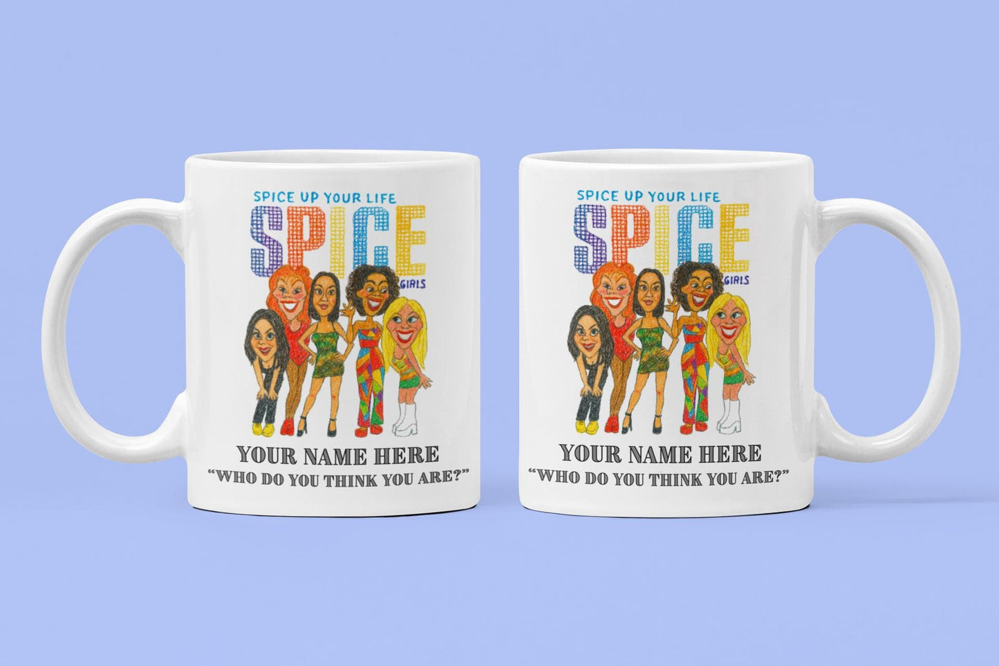 Spice Girls retro 90s inspired 11oz Mug – Personalised White Ceramic Boxed Mug