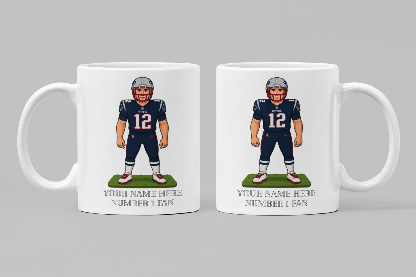 Personalized New England Patriots Inspired Mug: Custom Name NFL Gift