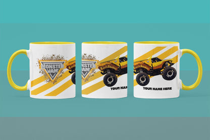 Personalised Earth Shaker Monster Truck Mug – 11oz Cup in 3 Colours